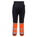 Black-Orange - Back - Portwest Mens KX3 Hi-Vis Flexible Jogging Bottoms