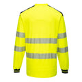 Yellow-Black - Back - Portwest Mens PW3 Cotton Hi-Vis Comfort Long-Sleeved T-Shirt