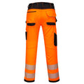 Orange-Black - Back - Portwest Womens-Ladies PW3 Stretch Hi-Vis Work Trousers