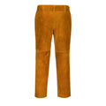 Tan - Back - Portwest Mens Welding Leather Trousers