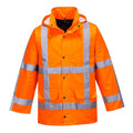 Orange - Front - Portwest Mens RWS Hi-Vis Winter Traffic Jacket