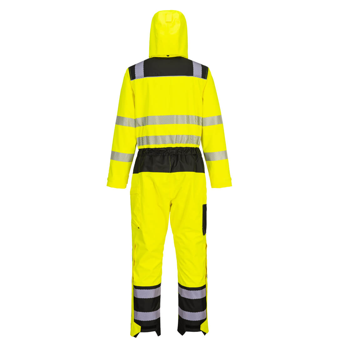 Yellow-Black - Back - Portwest Unisex Adult PW3 Waterproof Hi-Vis Overalls