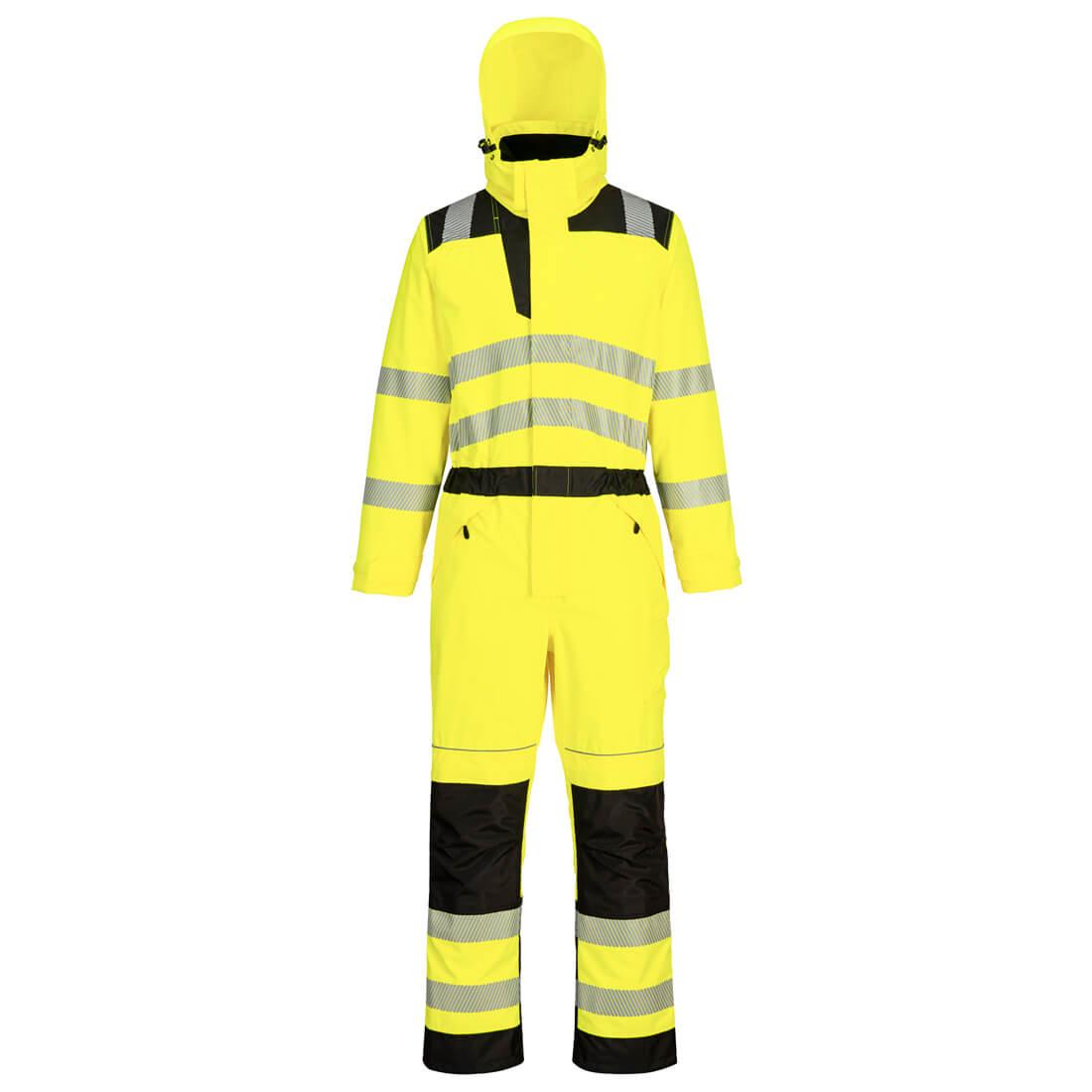 Yellow-Black - Front - Portwest Unisex Adult PW3 Waterproof Hi-Vis Overalls