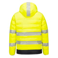 Yellow-Black - Back - Portwest Mens Ultrasonic Hi-Vis Heated Jacket