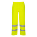 Yellow - Front - Portwest Mens Rain Hi-Vis Traffic Trousers