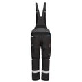 Black - Back - Portwest Mens WX3 Flame Resistant Bib And Brace Trouser