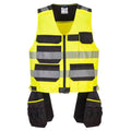 Yellow-Black - Front - Portwest Mens PW3 Hi-Vis Safety Vest
