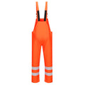 Orange - Back - Portwest Mens Sealtex Ultra Hi-Vis Waterproof Bib And Brace Trouser