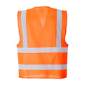 Orange - Back - Portwest Mens Flame Resistant Safety Hi-Vis Vest