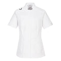 White - Front - Portwest Womens-Ladies Contrast Medical Tunic