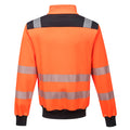 Orange-Black - Back - Portwest Mens PW3 Hi-Vis Full Zip Safety Sweatshirt