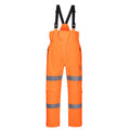Orange - Front - Portwest Mens Rain Hi-Vis Safety Bib And Brace Trouser