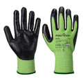 Green-Black - Front - Portwest Unisex Adult A645 Nitrile Foam Safety Gloves