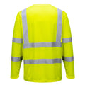 Yellow - Back - Portwest Mens Hi-Vis Long-Sleeved T-Shirt