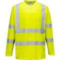Yellow - Front - Portwest Mens Hi-Vis Long-Sleeved T-Shirt