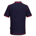 Navy-Red - Back - Portwest Mens Essential Two Tone Polo Shirt