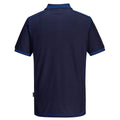 Navy-Royal Blue - Back - Portwest Mens Essential Two Tone Polo Shirt