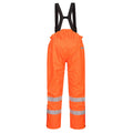 Orange - Back - Portwest Mens Hi-Vis Bizflame Rain Anti-Static Safety Trousers