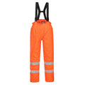 Orange - Front - Portwest Mens Hi-Vis Bizflame Rain Anti-Static Safety Trousers