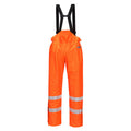 Orange - Back - Portwest Mens Bizflame Rain Hi-Vis Trousers