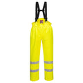 Yellow - Front - Portwest Mens Bizflame Rain Hi-Vis Trousers