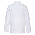 White - Back - Portwest Mens Surrey Long-Sleeved Chef Jacket