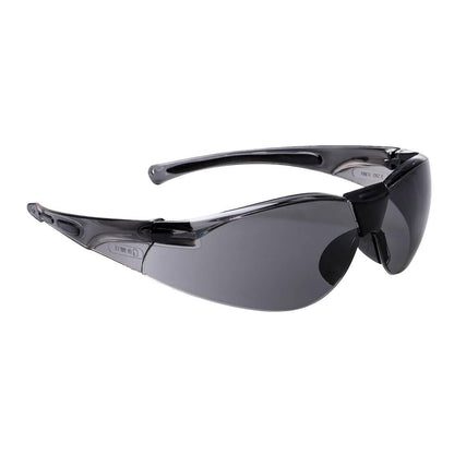 Smoke - Front - Portwest Unisex Adult Wrap Around Safety Glasses