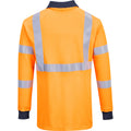 Orange - Back - Portwest Mens Flame Resistant Hi-Vis Safety Polo Shirt