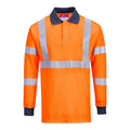 Orange - Front - Portwest Mens Flame Resistant Hi-Vis Safety Polo Shirt