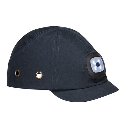 Navy - Front - Portwest LED Light Bump Cap