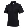 Black - Front - Portwest Womens-Ladies Naples Polo Shirt