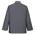 Slate Grey - Back - Portwest Mens Suffolk Long-Sleeved Chef Jacket