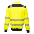 Yellow-Black - Back - Portwest Mens PW3 Hi-Vis Full Zip Sweatshirt