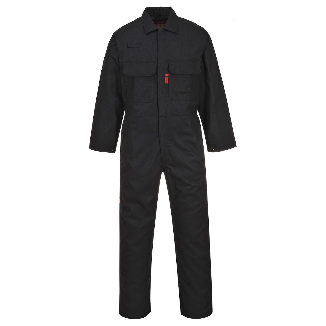Black - Front - Portwest Unisex Adult Bizweld Fire Resistant Overalls