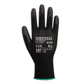 Black - Back - Portwest Unisex Adult A123 PU Palm Grip Gloves