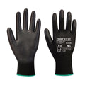 Black - Front - Portwest Unisex Adult A123 PU Palm Grip Gloves