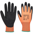 Orange-Black - Front - Portwest Unisex Adult A335 Dermi NPR15 Nitrile Grip Gloves
