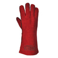 Red - Back - Portwest Unisex Adult A500 Leather Welding Gauntlets
