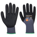 Grey-Black - Front - Portwest Unisex Adult A353 Dermiflex Ultra Plus Grip Gloves