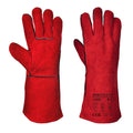 Red - Front - Portwest Unisex Adult A500 Leather Welding Gauntlets