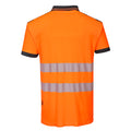 Orange-Black - Back - Portwest Mens PW3 Hi-Vis Comfort Safety Polo Shirt