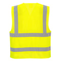 Yellow - Back - Portwest Mens C494 Hi-Vis Vest