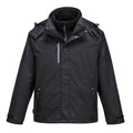 Black - Front - Portwest Mens Radial 3 in 1 Jacket