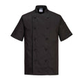 Black - Front - Portwest Mens Kent Chef Jacket
