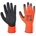 Orange-Black - Front - Portwest Unisex Adult A140 Thermal Latex Grip Gloves
