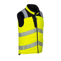 Yellow-Black - Pack Shot - Portwest Mens PW3 Hi-Vis Reversible Body Warmer