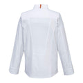 White - Back - Portwest Mens C846 Pro Air-Mesh Long-Sleeved Chef Jacket