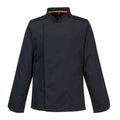 Black - Front - Portwest Mens C846 Pro Air-Mesh Long-Sleeved Chef Jacket