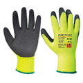 Black - Front - Portwest Unisex Adult A140 Thermal Latex Grip Gloves