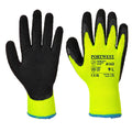 Yellow-Black - Front - Portwest Unisex Adult A143 Thermal Soft Grip Gloves